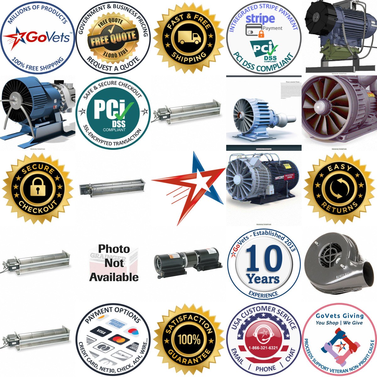 A selection of Transflow and Low Profile Blowers products on GoVets