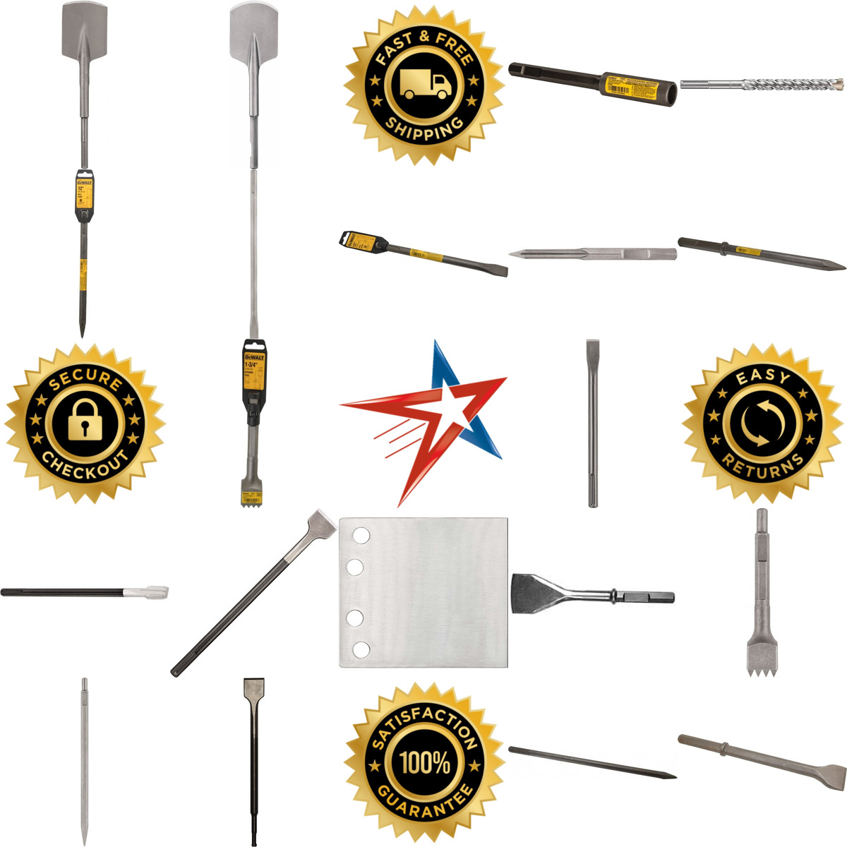 A selection of Dewalt products on GoVets