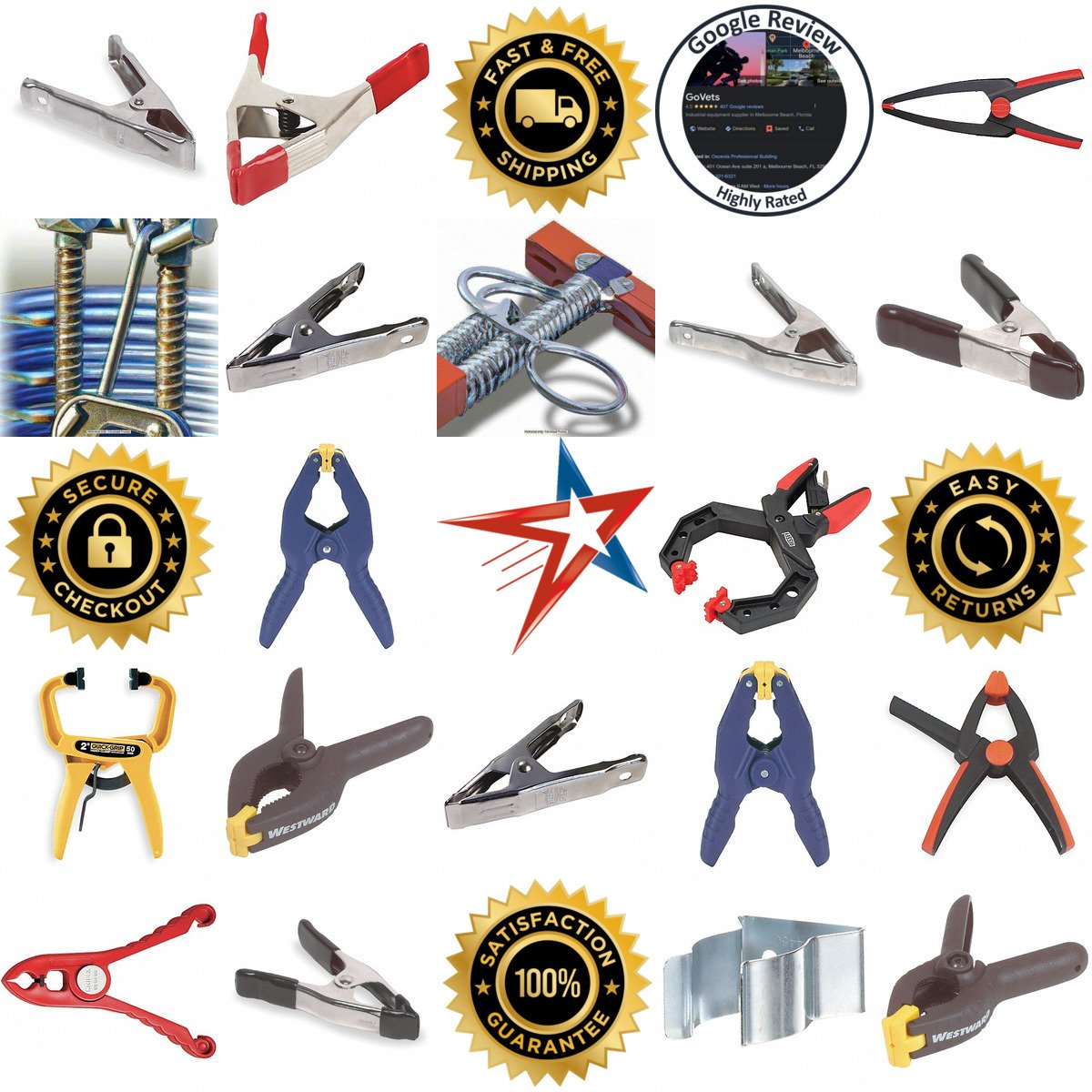 A selection of Spring Clamps products on GoVets