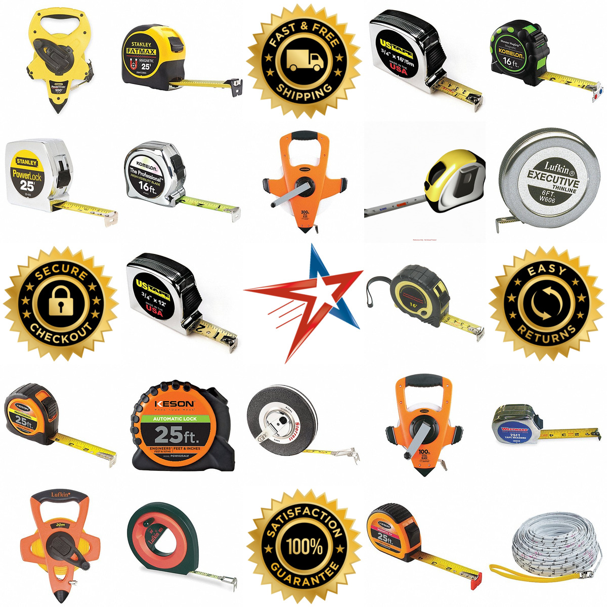 A selection of Tape Measures products on GoVets