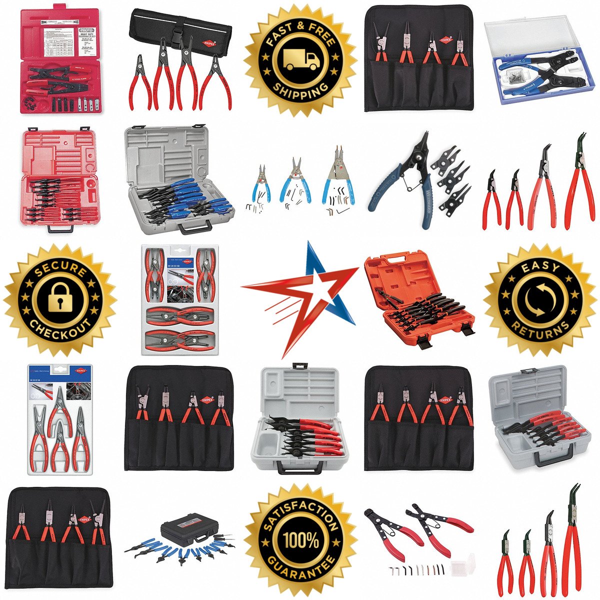 A selection of Retaining and Lock Ring Plier Sets products on GoVets