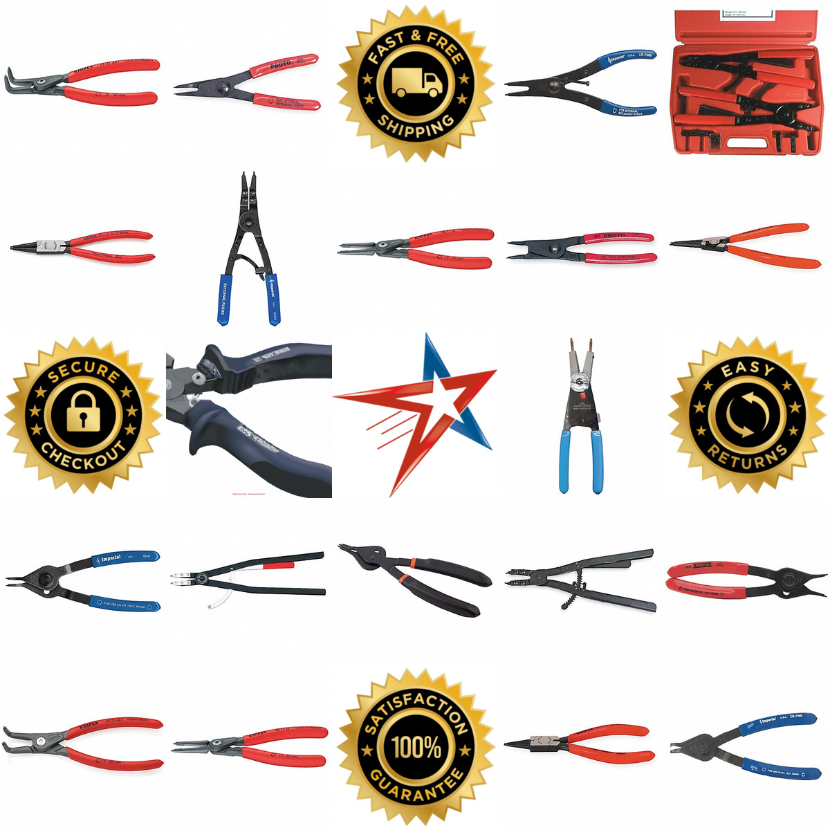 A selection of Retaining and Lock Ring Pliers products on GoVets