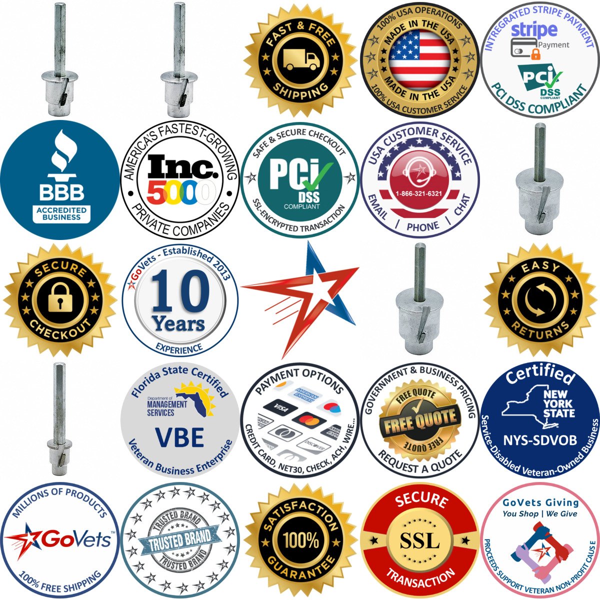 A selection of Pipe Fitting Savers products on GoVets