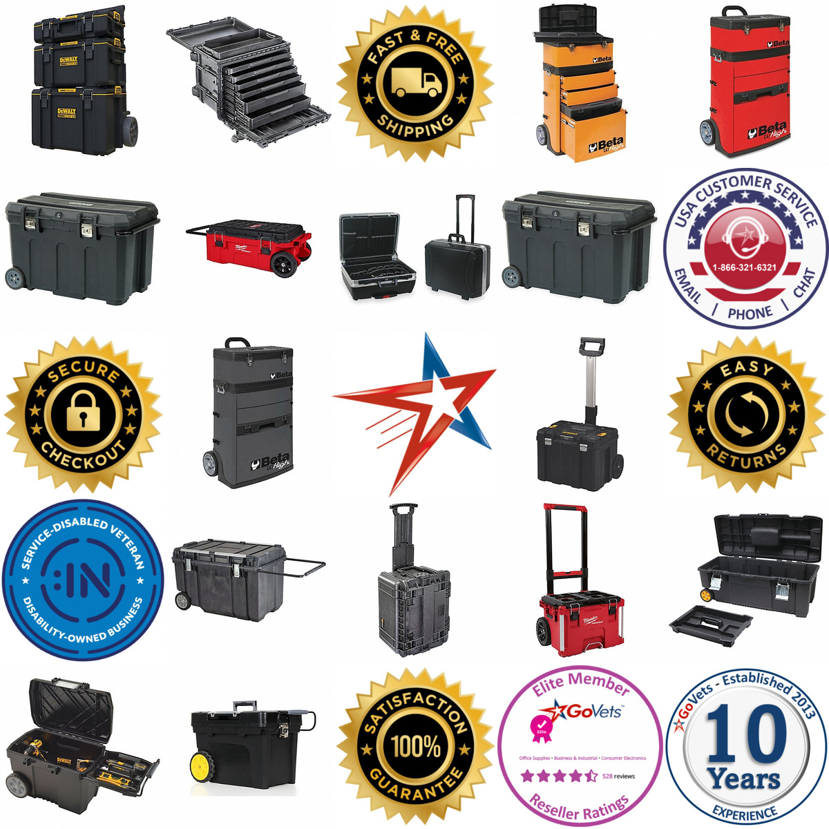 A selection of Rolling Tool Boxes and Cases products on GoVets