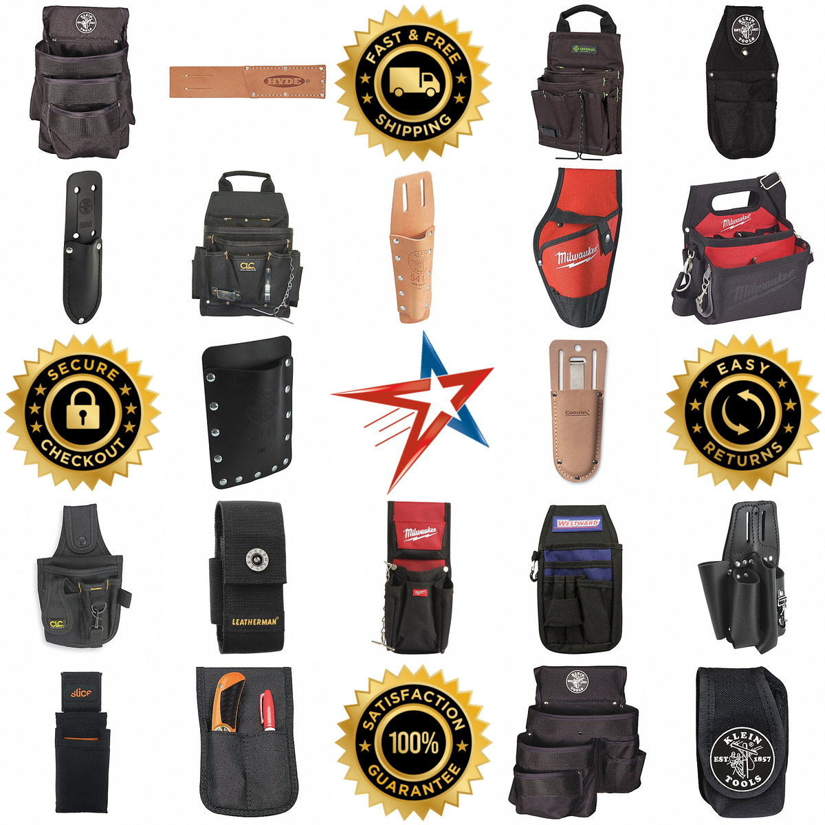 A selection of Tool Belt Pouches Holsters and Sheaths products on GoVets