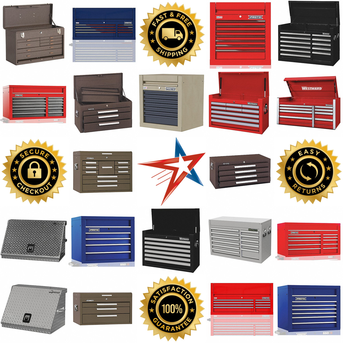 A selection of Top and Intermediate Tool Chests products on GoVets