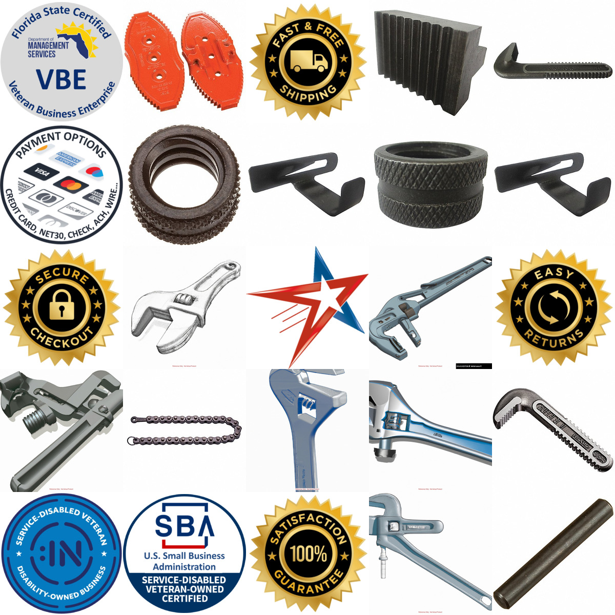 A selection of Pipe Wrench Replacement Parts products on GoVets