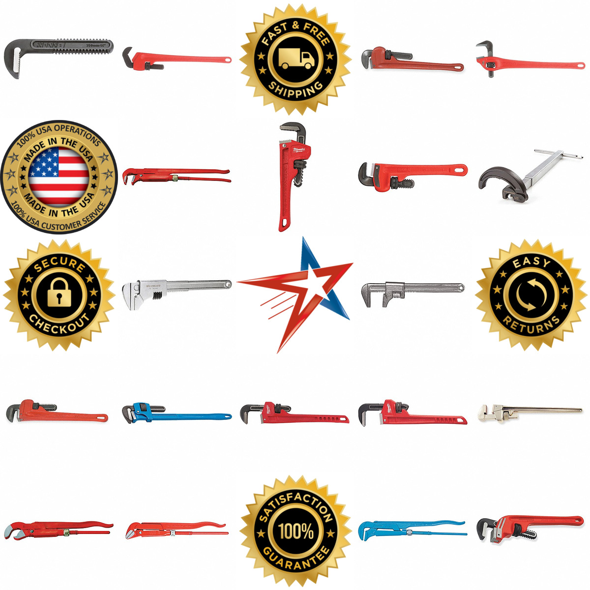 A selection of Pipe Wrenches products on GoVets