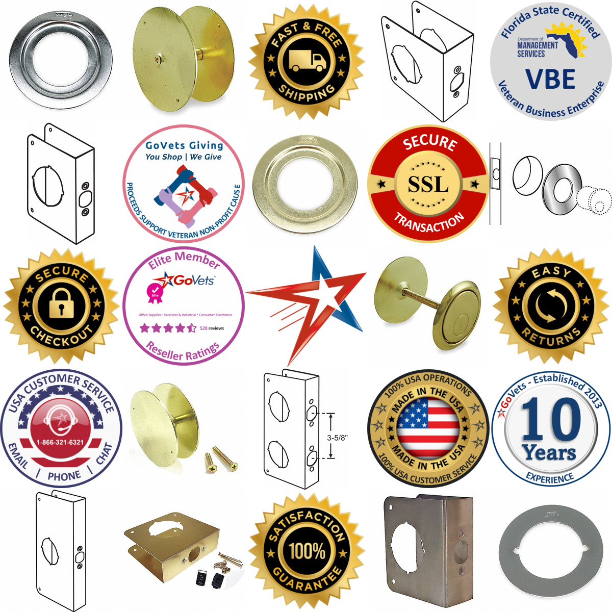 A selection of Door Cover Plates products on GoVets