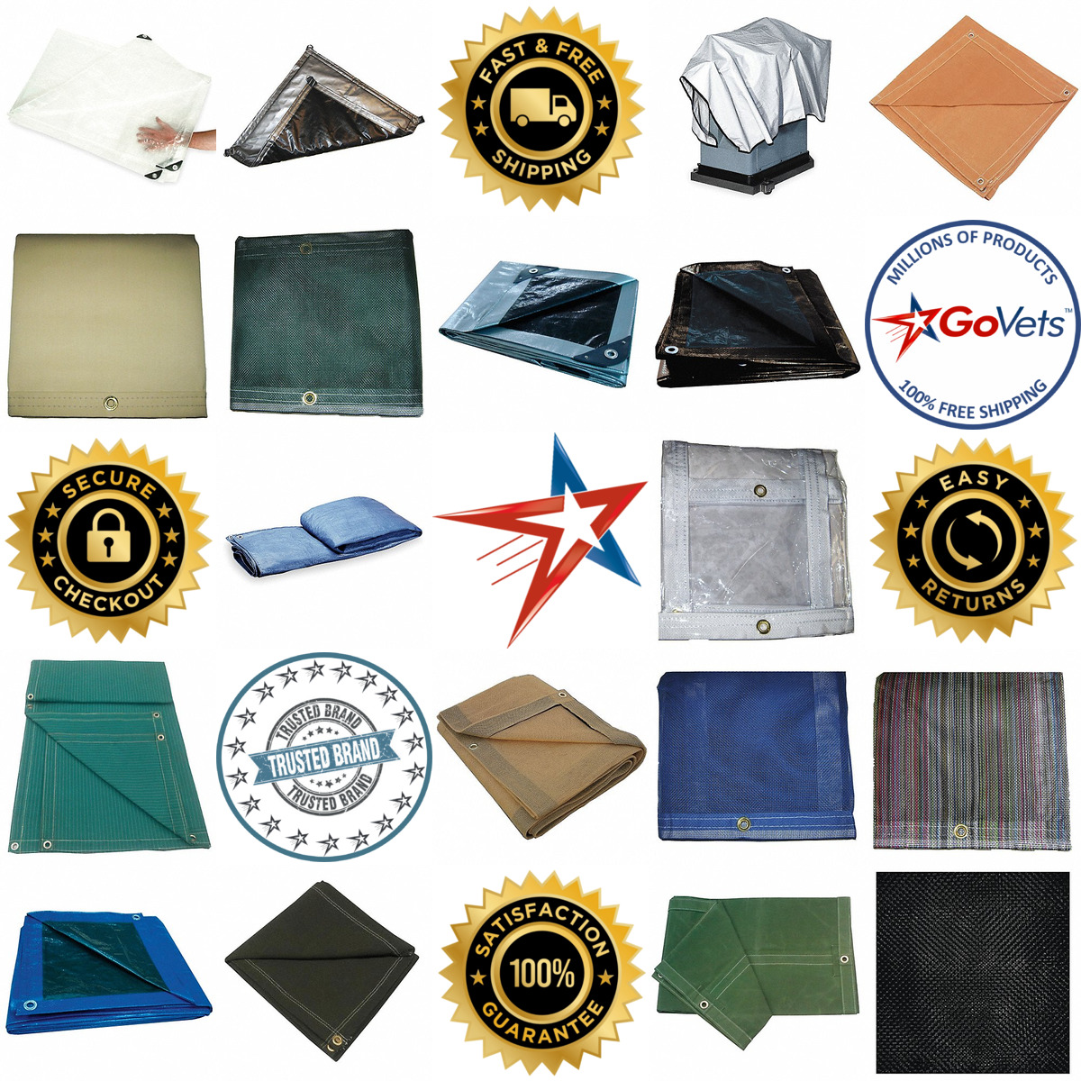 A selection of Tarps products on GoVets