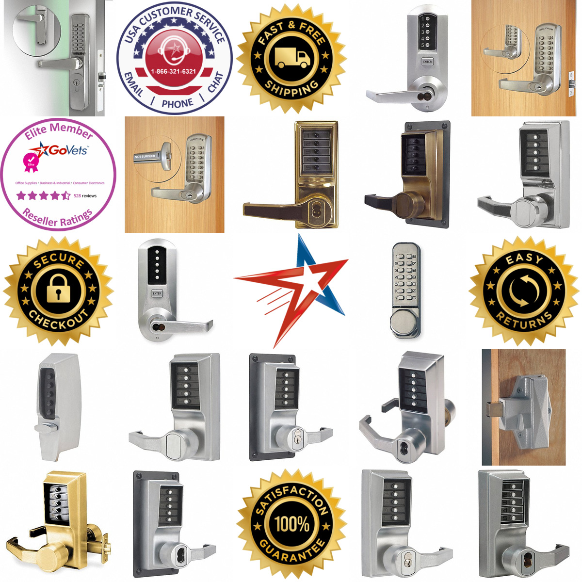 A selection of Mechanical Keyless Access Control Locks products on GoVets