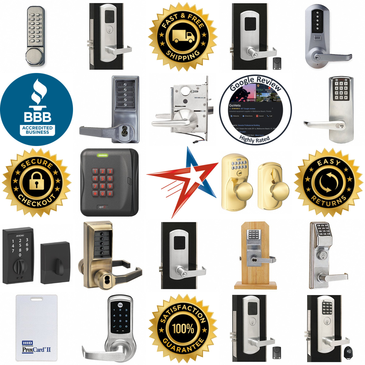 A selection of Keyless Access Locks products on GoVets