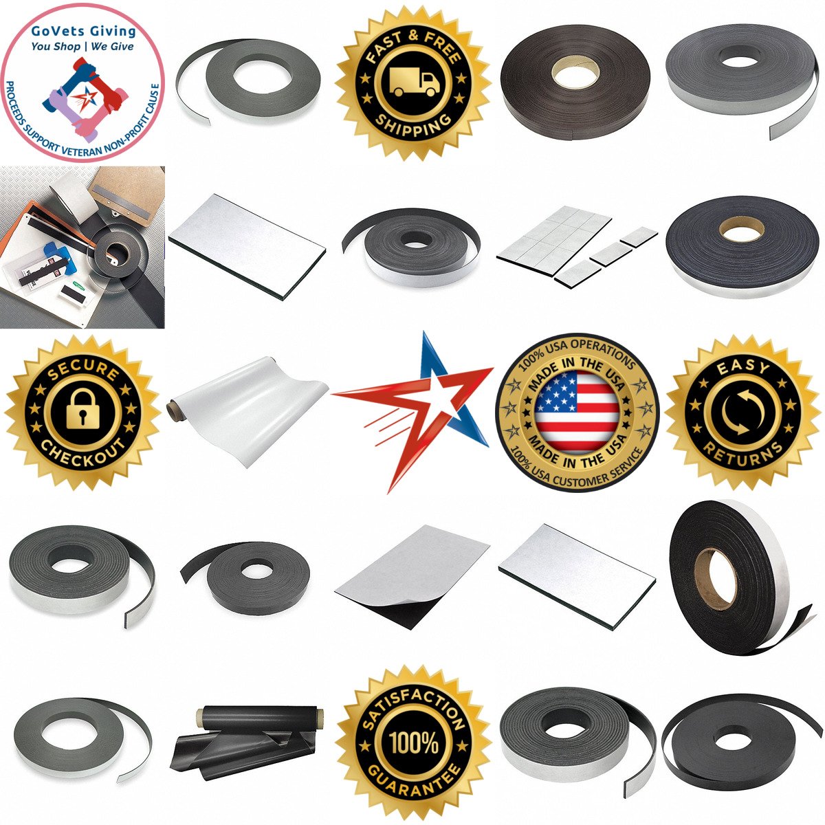 A selection of Flexible Magnets products on GoVets