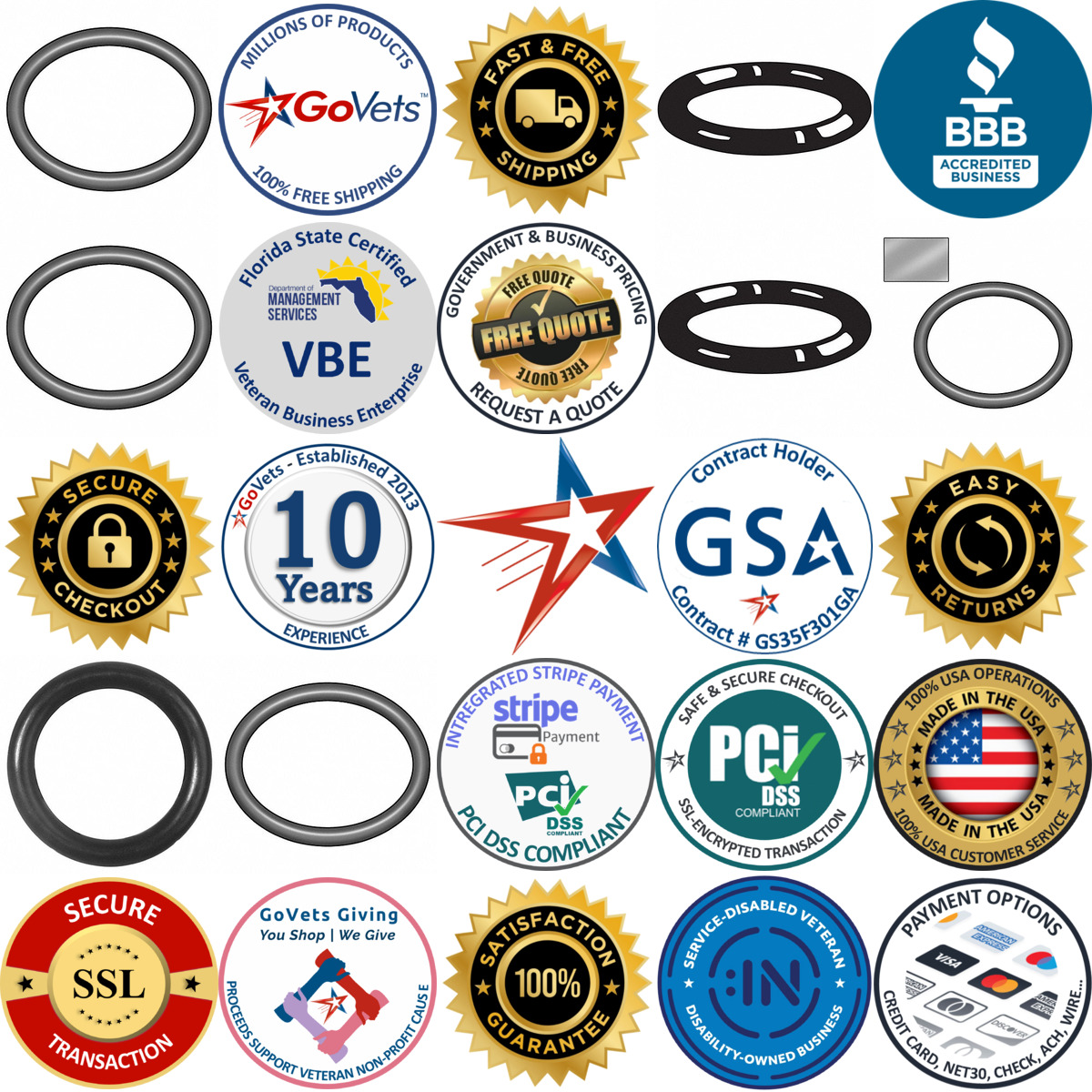 A selection of o Rings and o Ring Kits products on GoVets