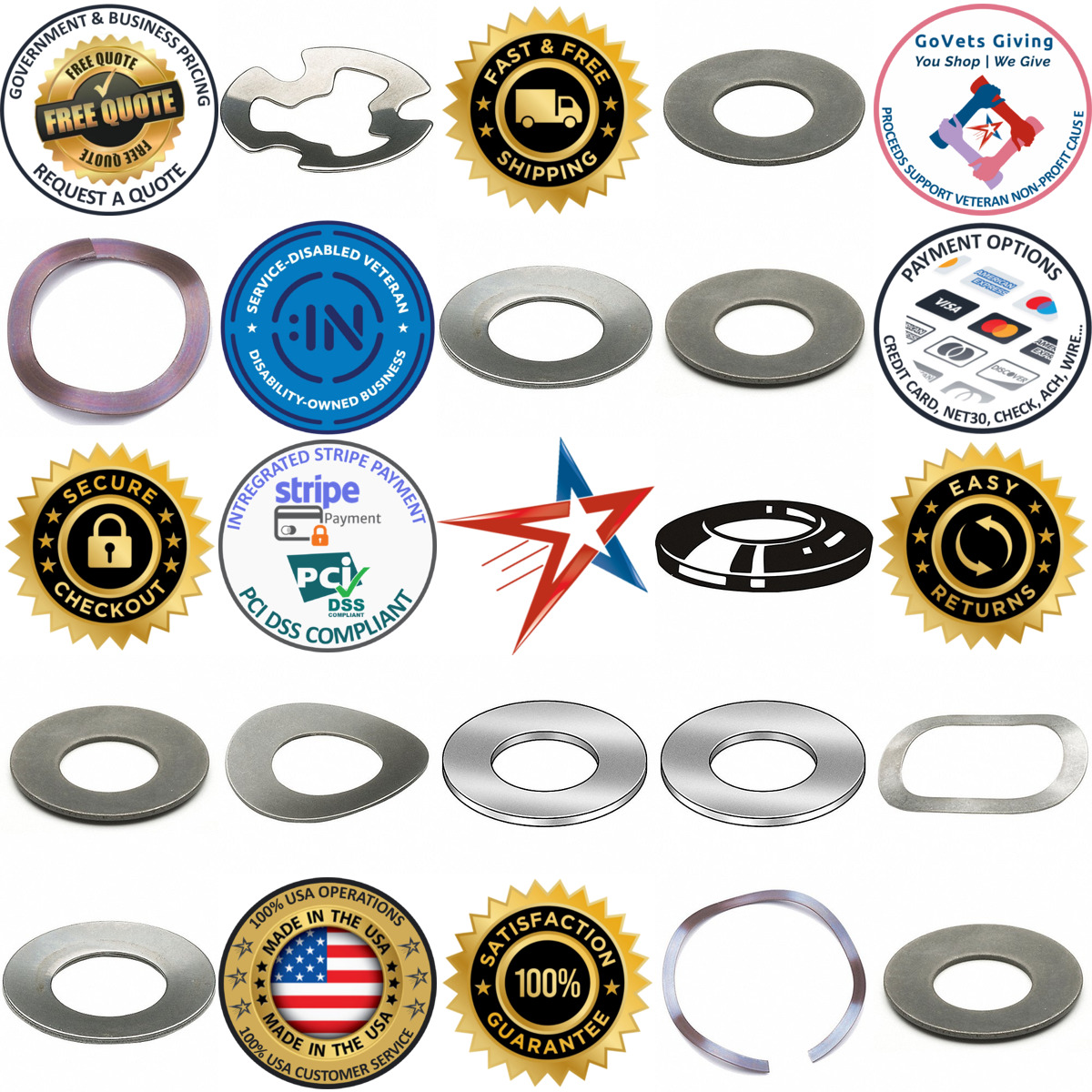 A selection of Disc Springs products on GoVets