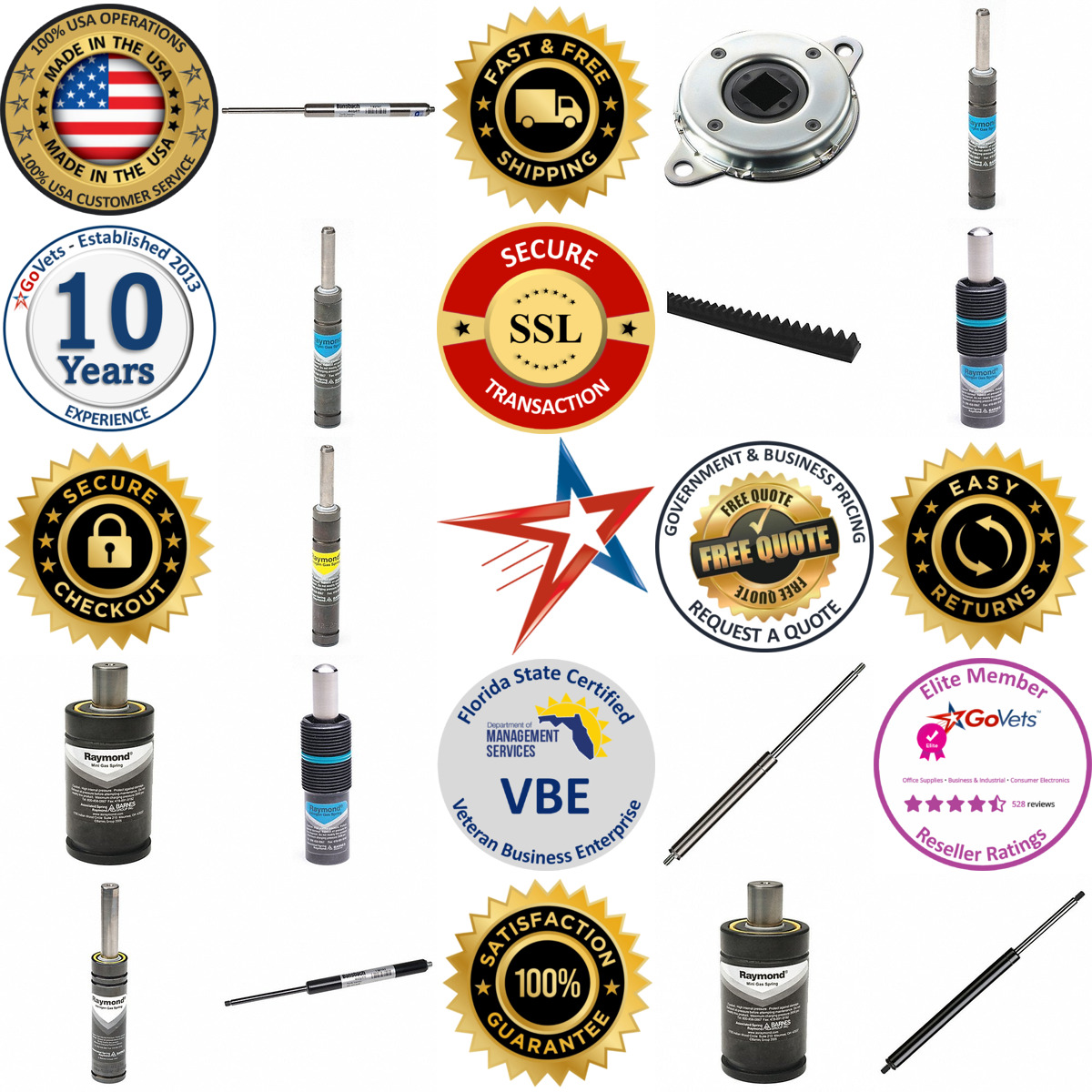 A selection of Gas Springs and Dampers products on GoVets