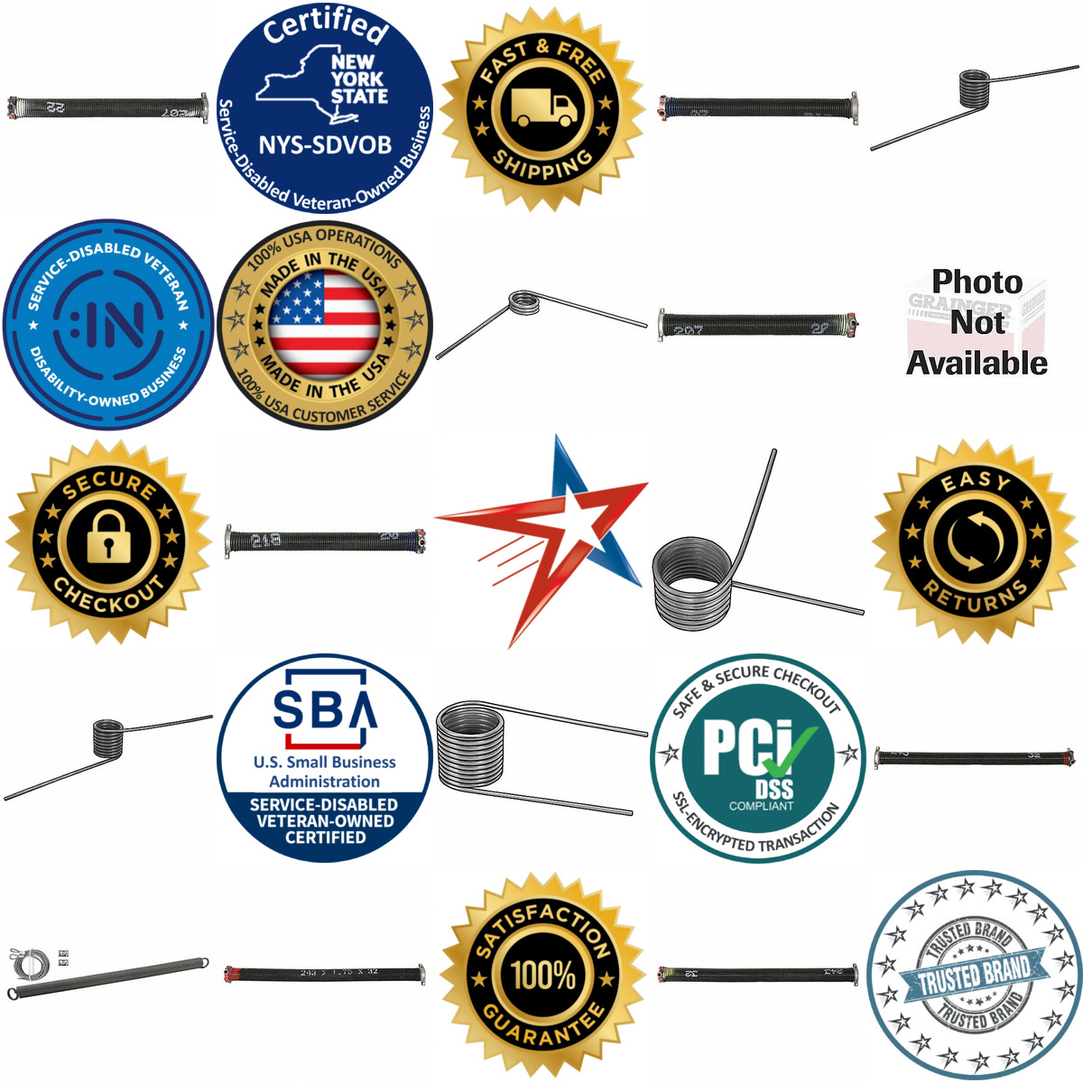 A selection of Torsion Springs products on GoVets