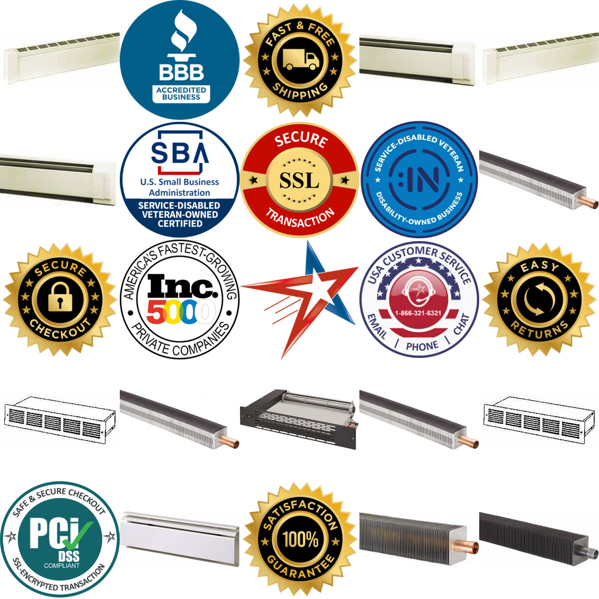 A selection of Hydronic Baseboard Heating products on GoVets