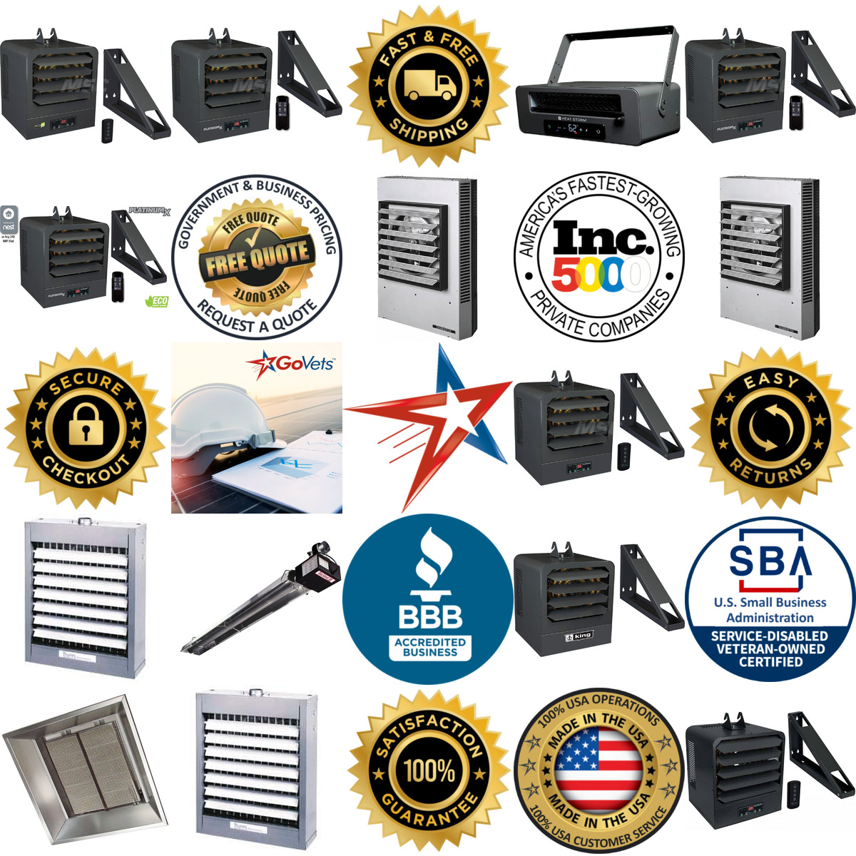 A selection of Commercial Suspended Heaters products on GoVets