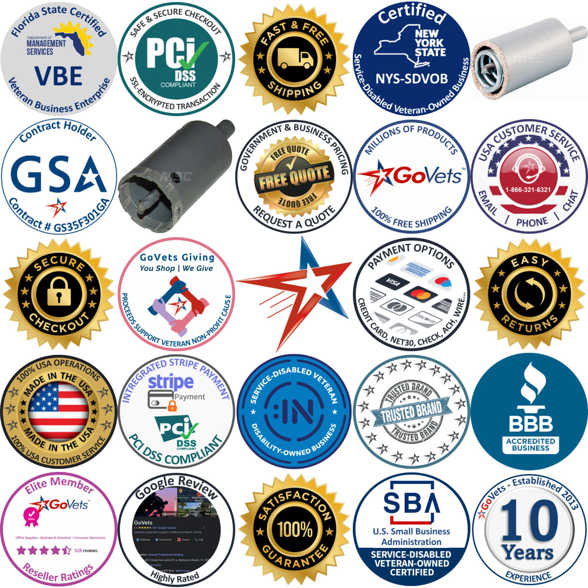 A selection of Bon Tool products on GoVets