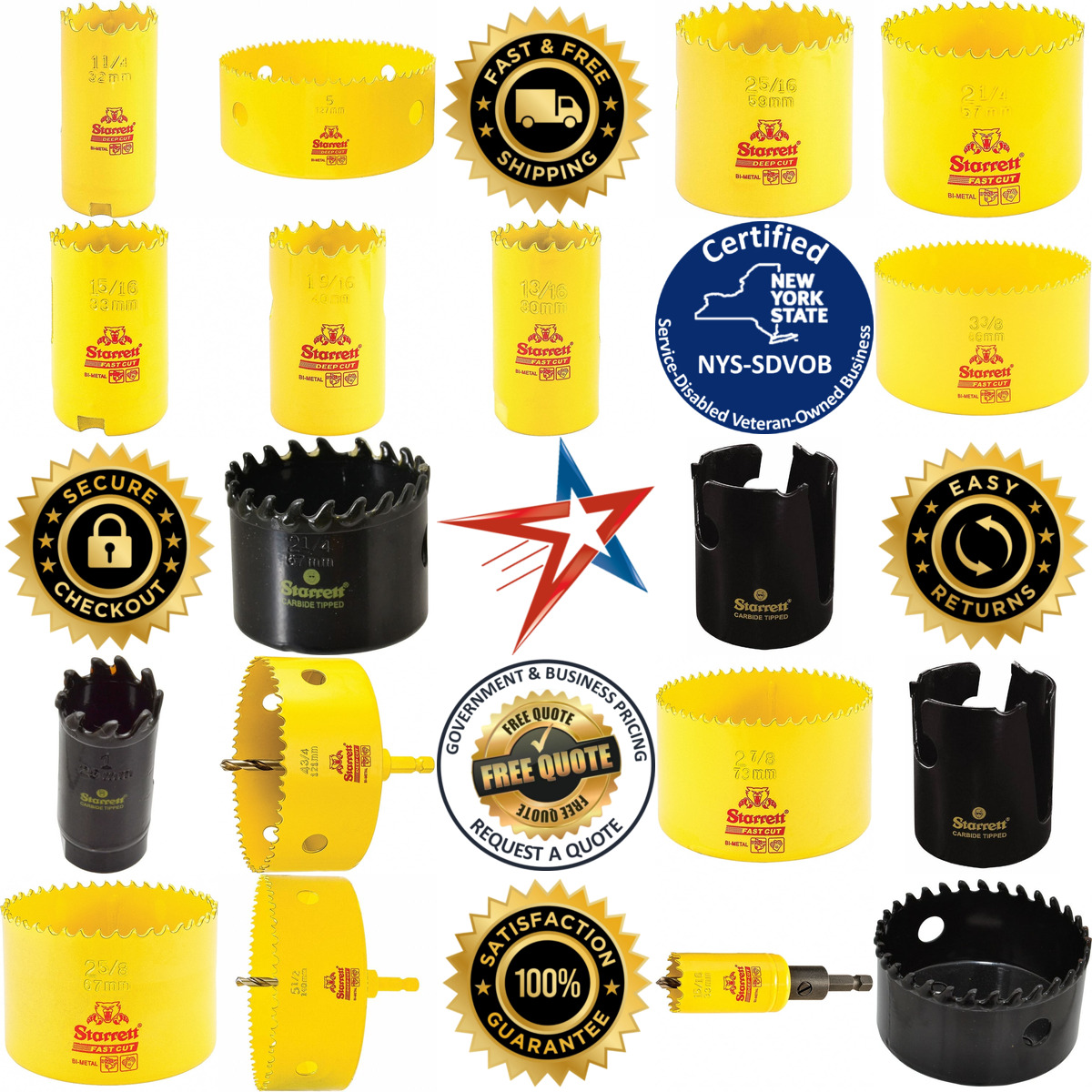 A selection of Starrett products on GoVets