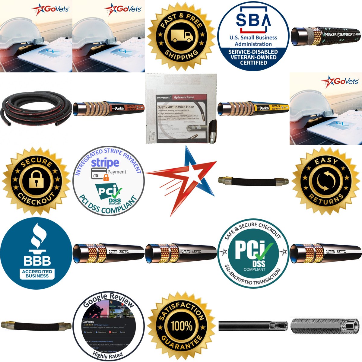 A selection of Hydraulic Hose products on GoVets