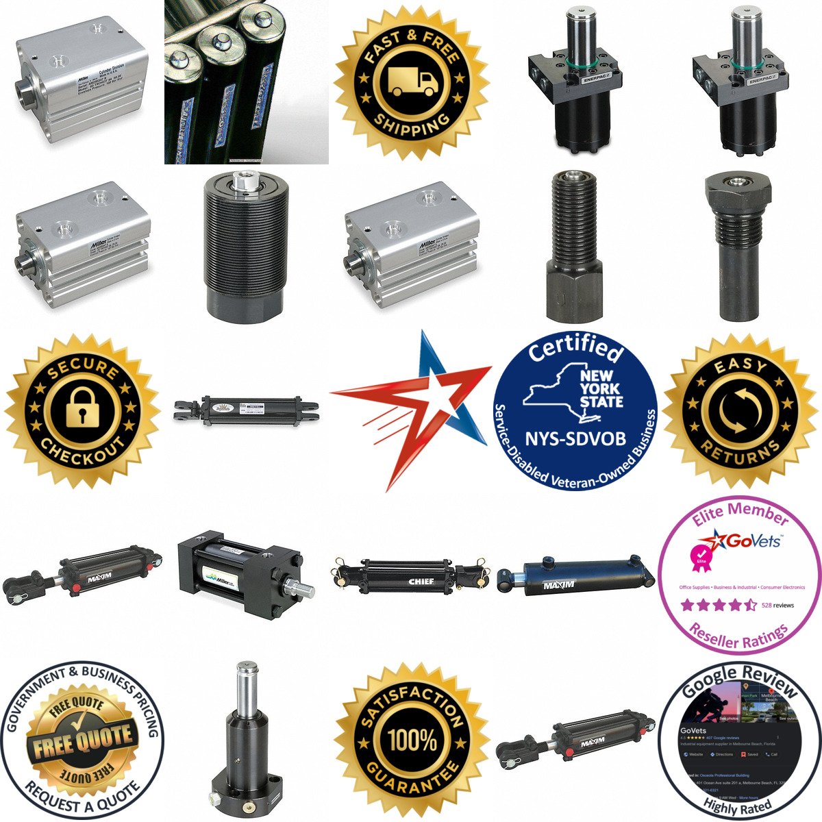 A selection of Hydraulic Cylinders Swing Arms and Accessories products on GoVets