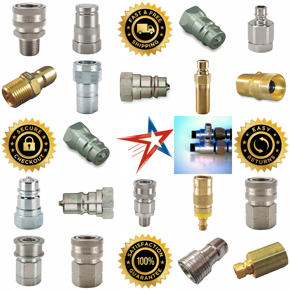 A selection of Hydraulic Quick Connect Couplings products on GoVets