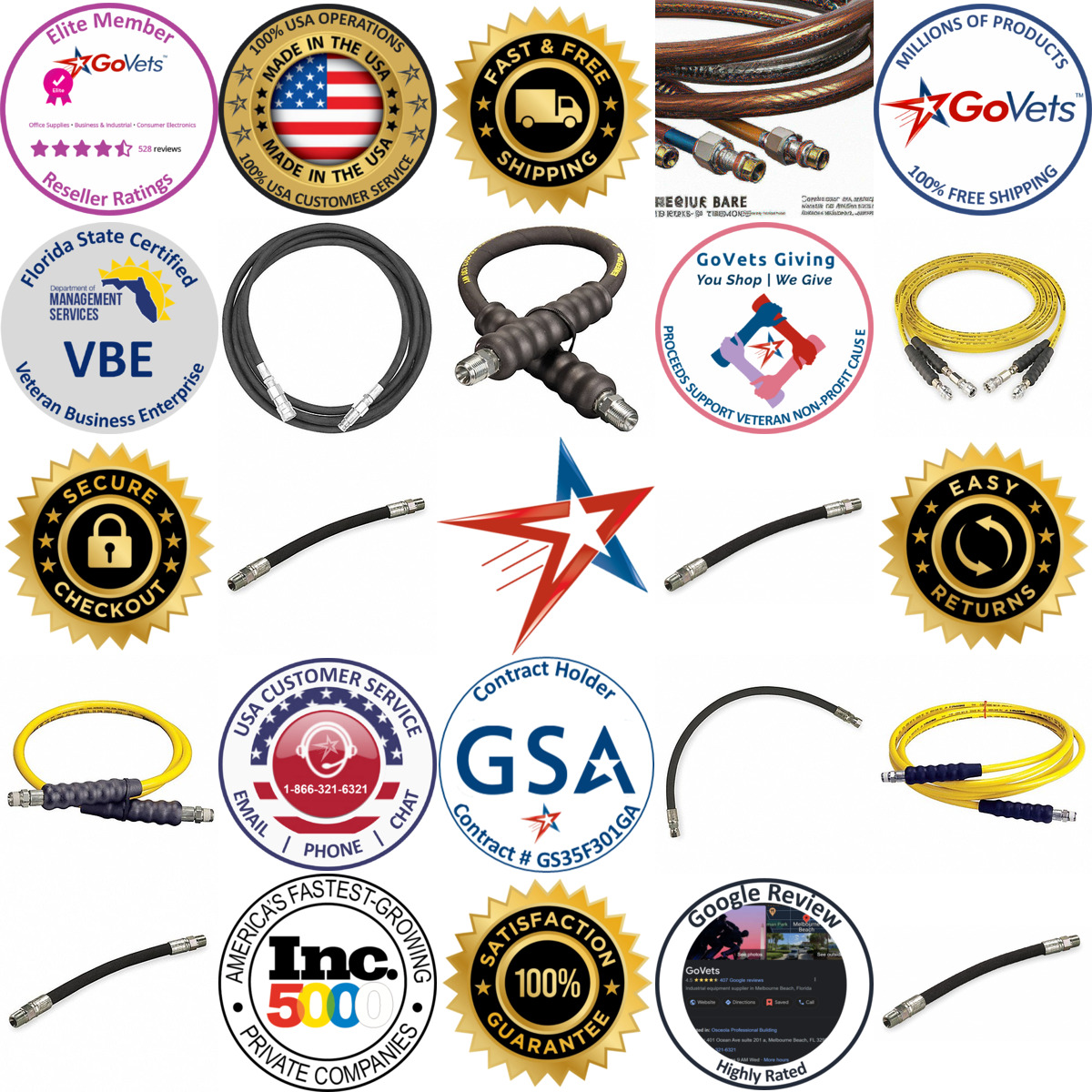 A selection of Hydraulic Hose Assemblies products on GoVets