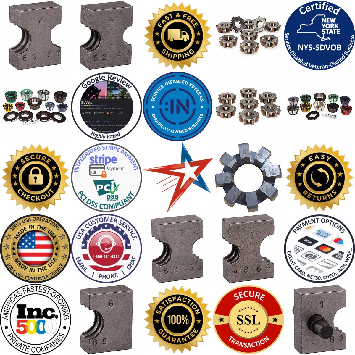 A selection of Hydraulic Hose Crimping Die Sets products on GoVets