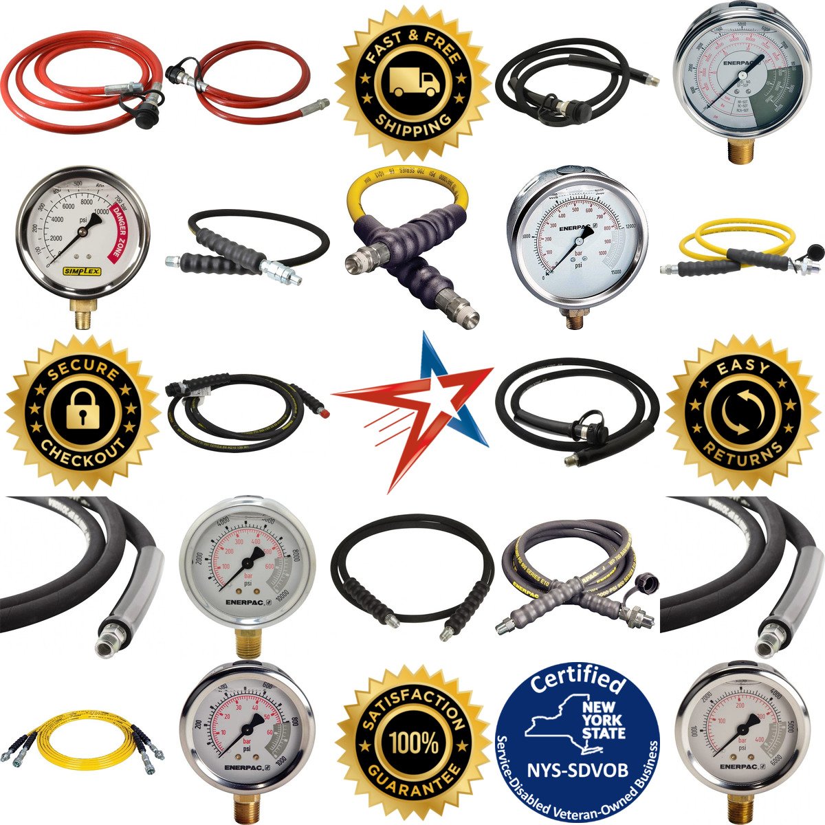 A selection of Hydraulic Fittings Hose and Accessories products on GoVets