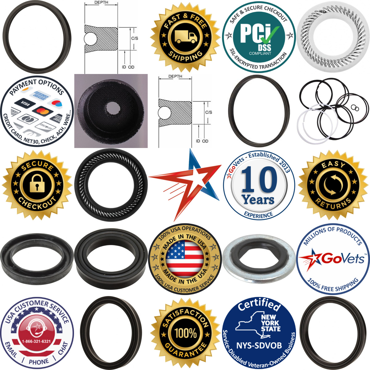 A selection of Hydraulic Seals products on GoVets