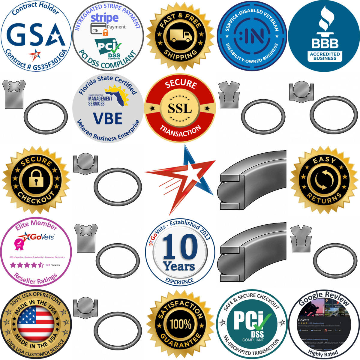 A selection of Rod and Piston Seals products on GoVets