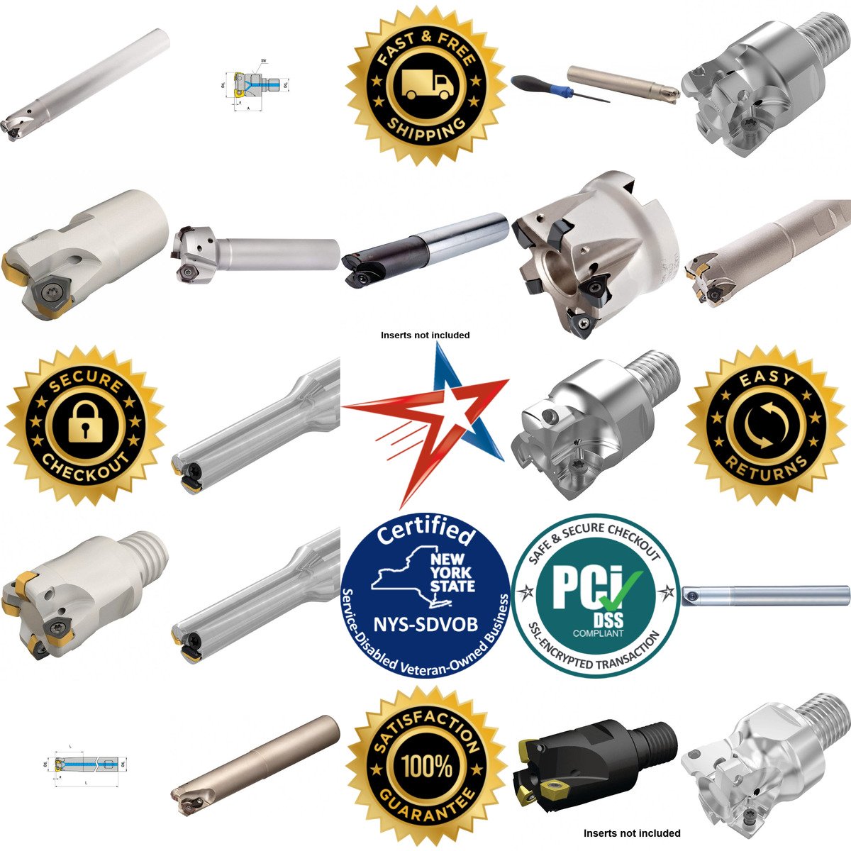 A selection of Indexable High Feed End Mills products on GoVets