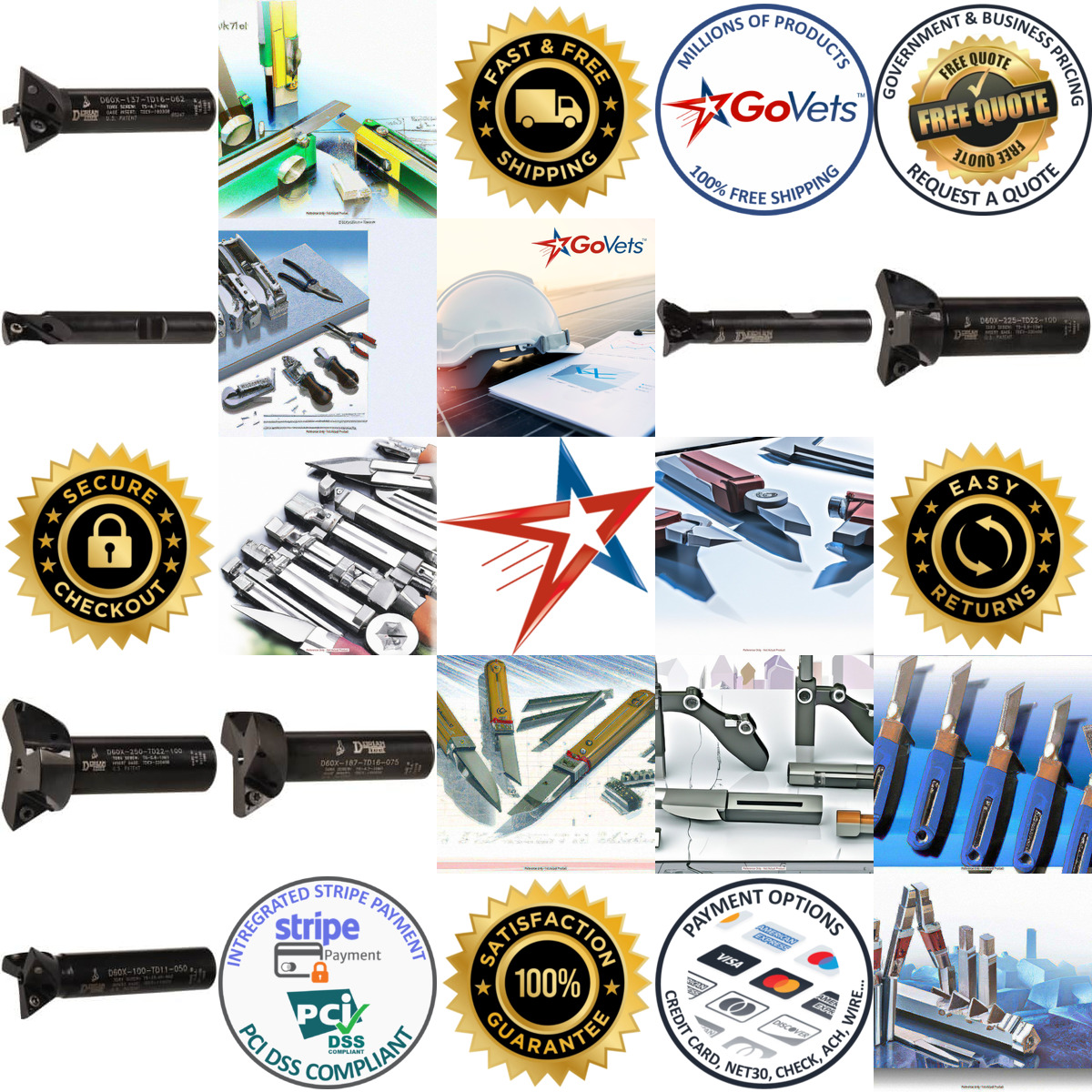 A selection of Indexable Dovetail Cutters and Sets products on GoVets