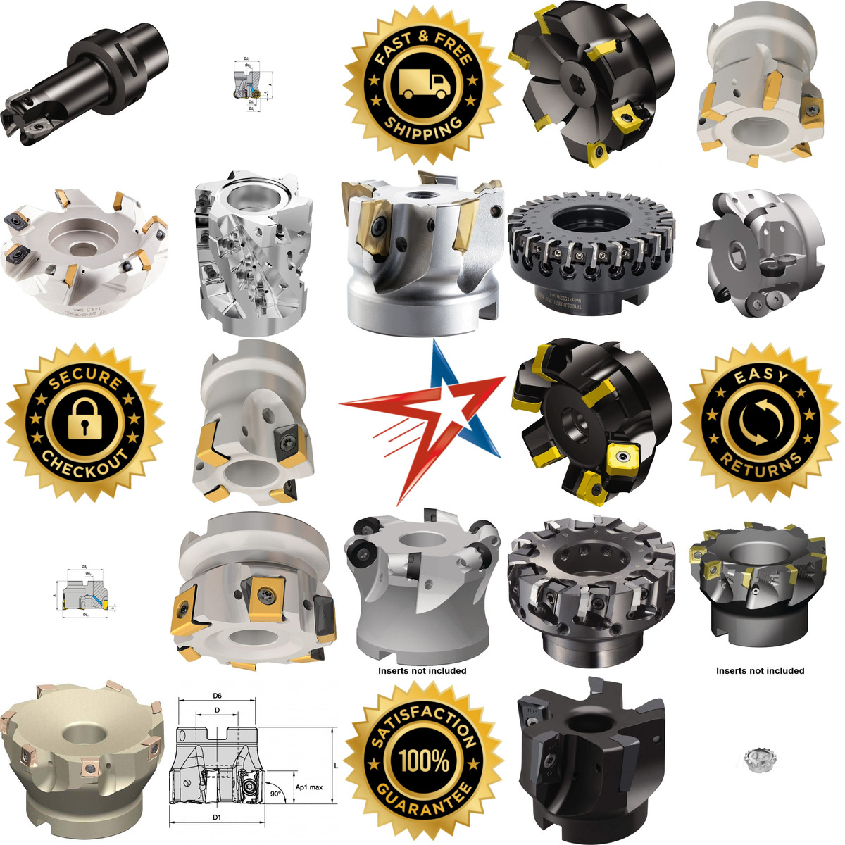 A selection of Indexable Face and Shell Mills products on GoVets