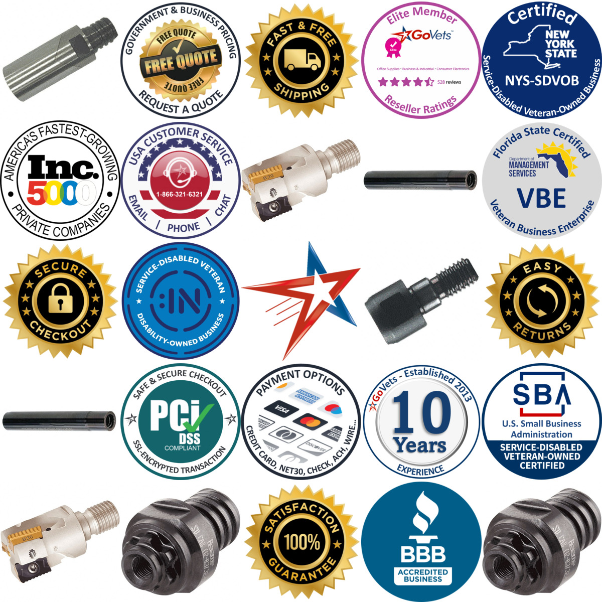A selection of Milling Tip Insert Threaded Extensions products on GoVets