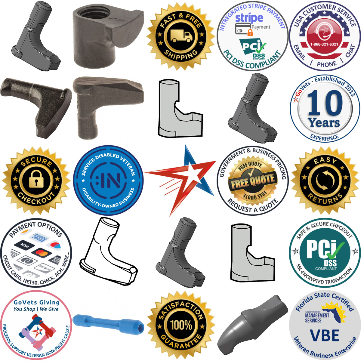 A selection of Levers For Indexables products on GoVets