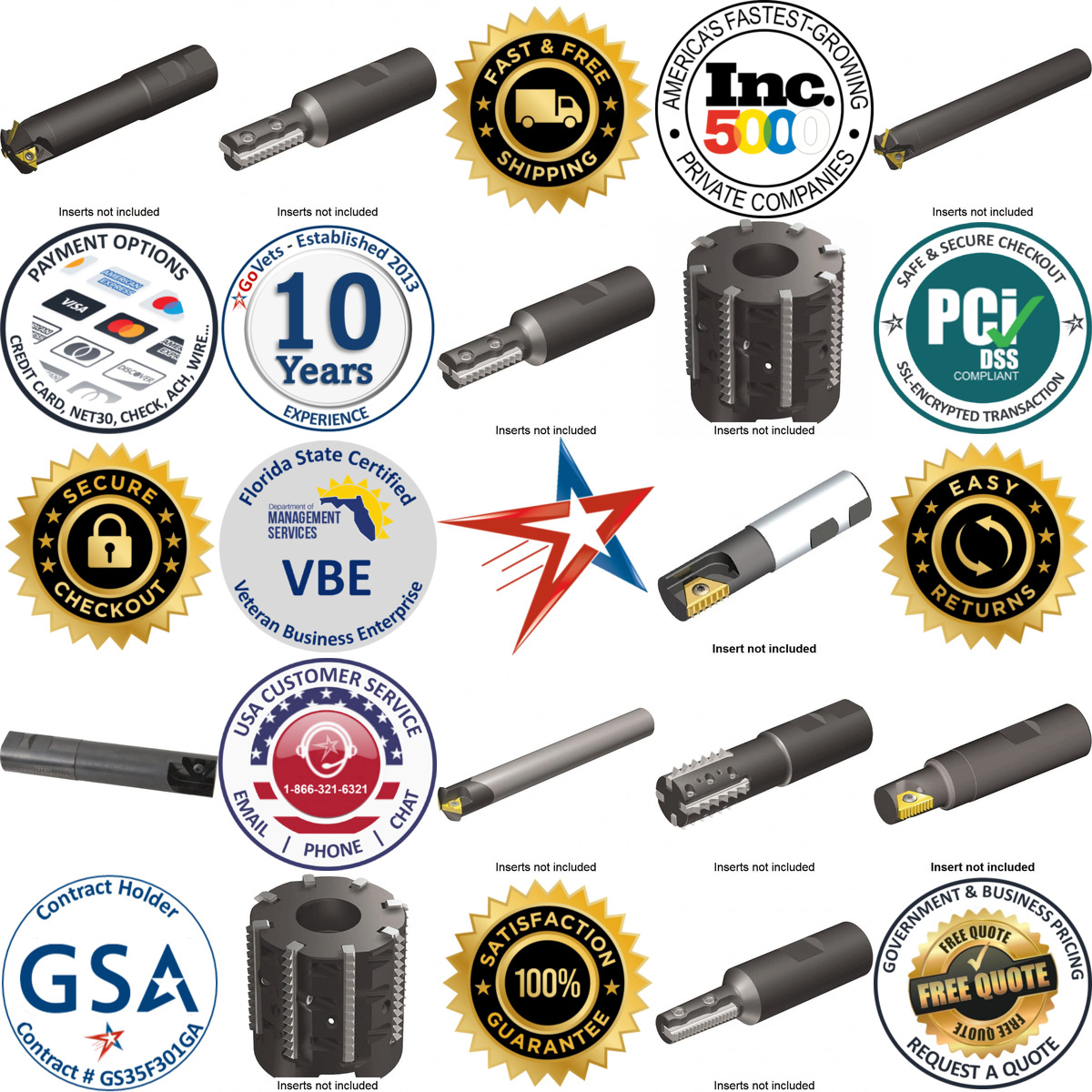 A selection of Kennametal products on GoVets