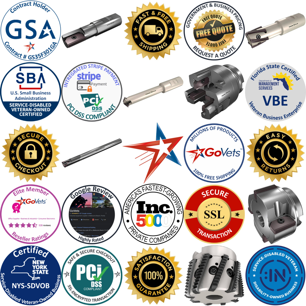 A selection of Tool Flo products on GoVets