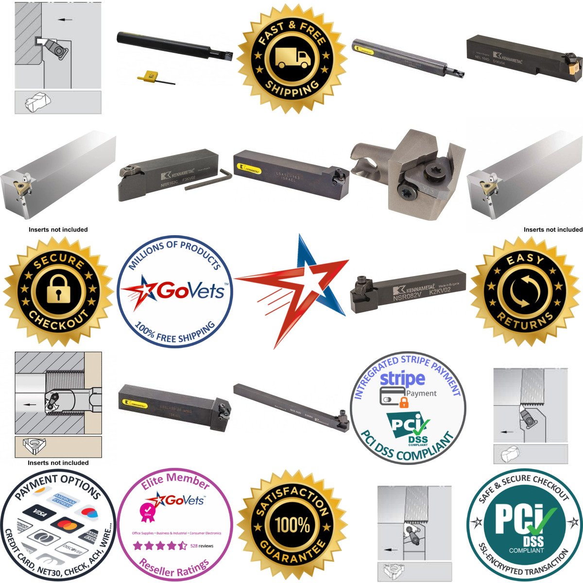 A selection of Kennametal products on GoVets