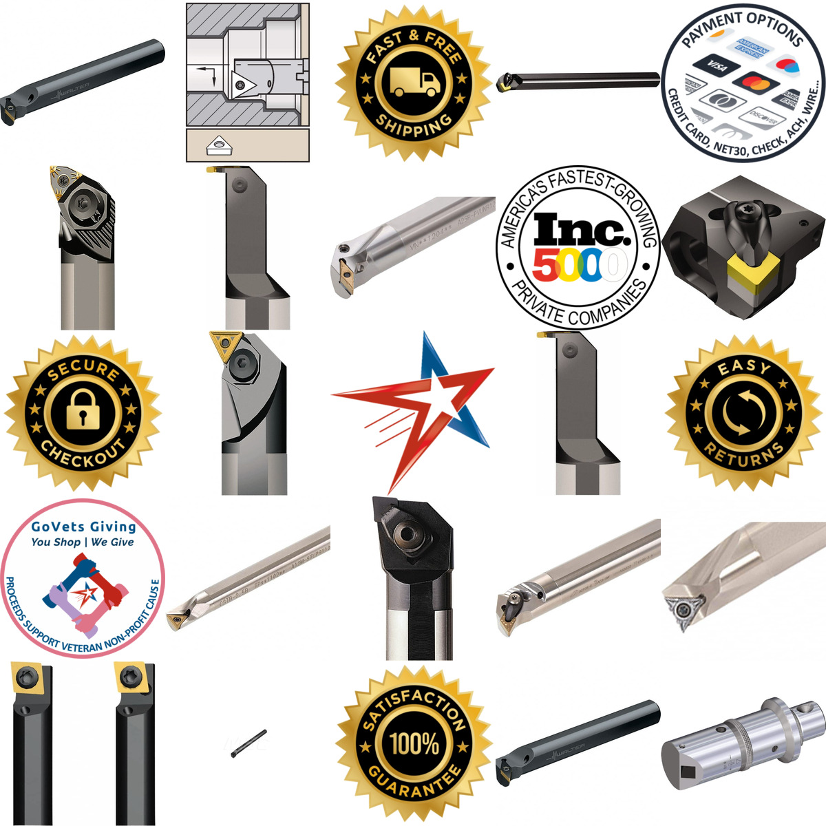 A selection of Indexable Square Shoulder End Mills products on GoVets