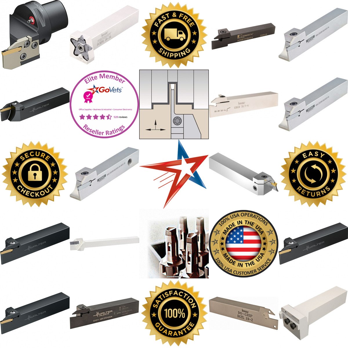 A selection of Indexable Grooving Cut Off Toolholders products on GoVets