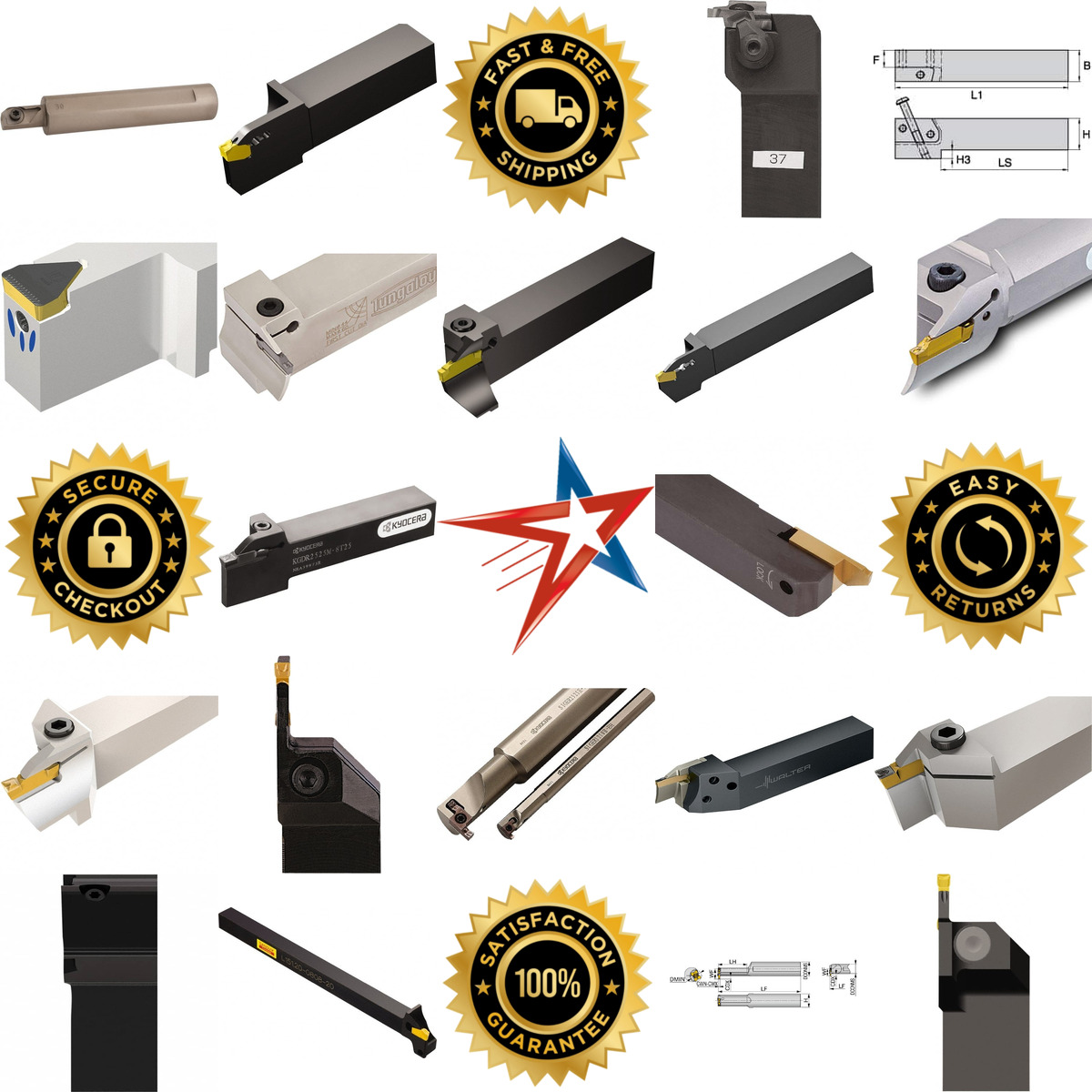 A selection of Indexable Grooving Toolholders products on GoVets