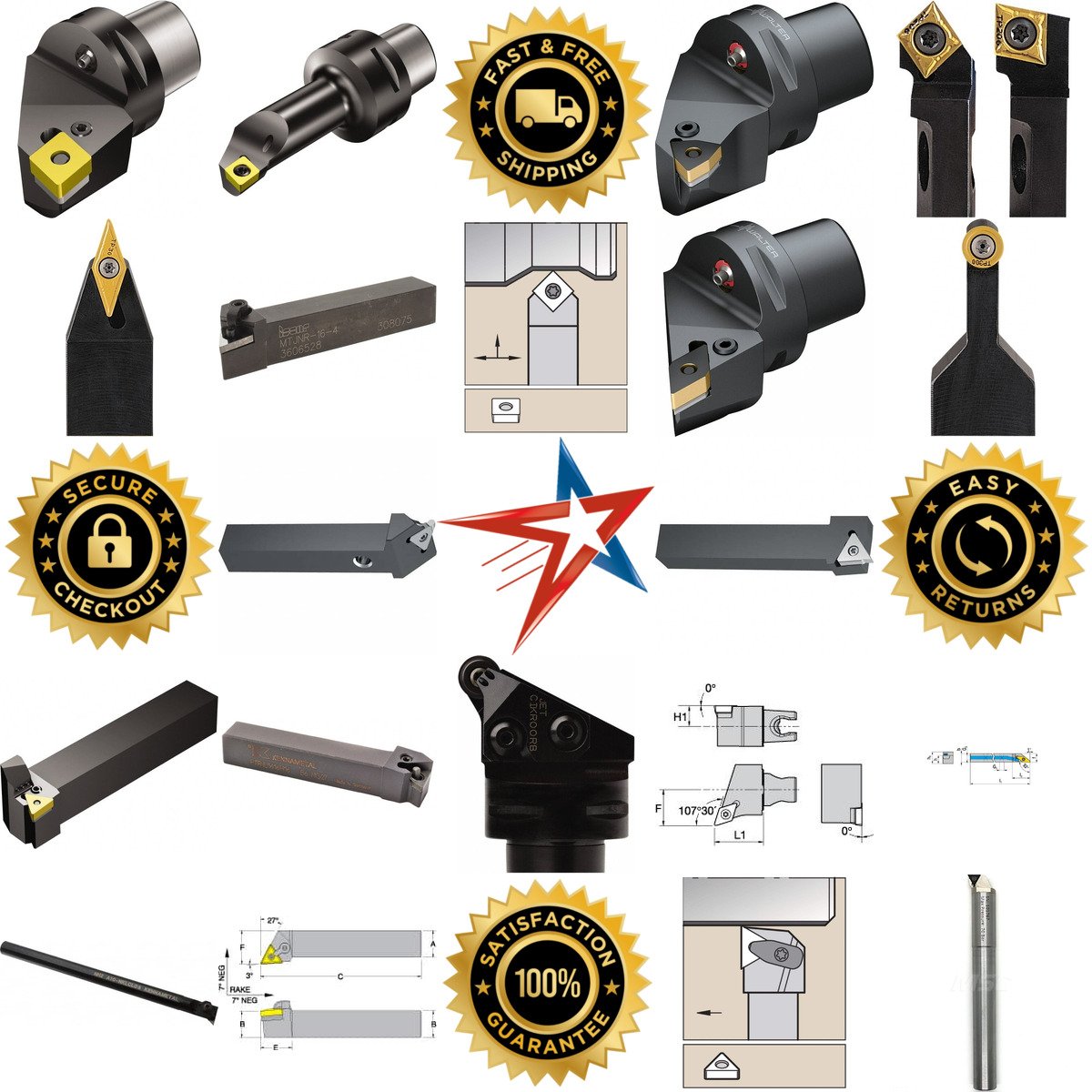 A selection of Indexable Turning and Profiling products on GoVets