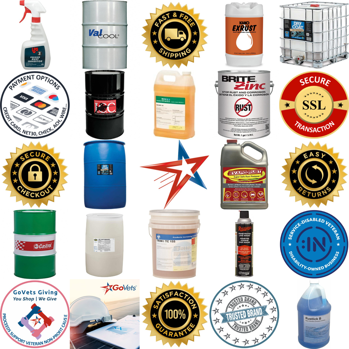 A selection of Rust Removers and Corrosion Inhibitors products on GoVets