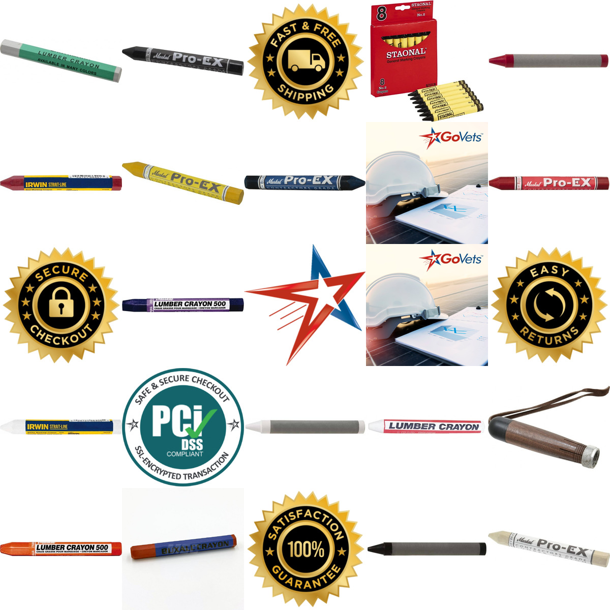 A selection of Lumber Crayons products on GoVets