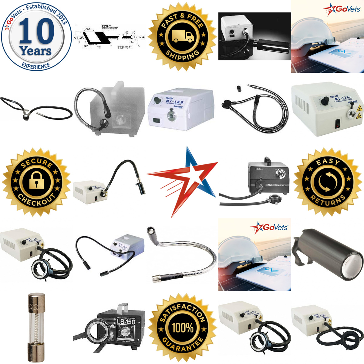 A selection of Fiber Optic Illuminators and Accessories products on GoVets