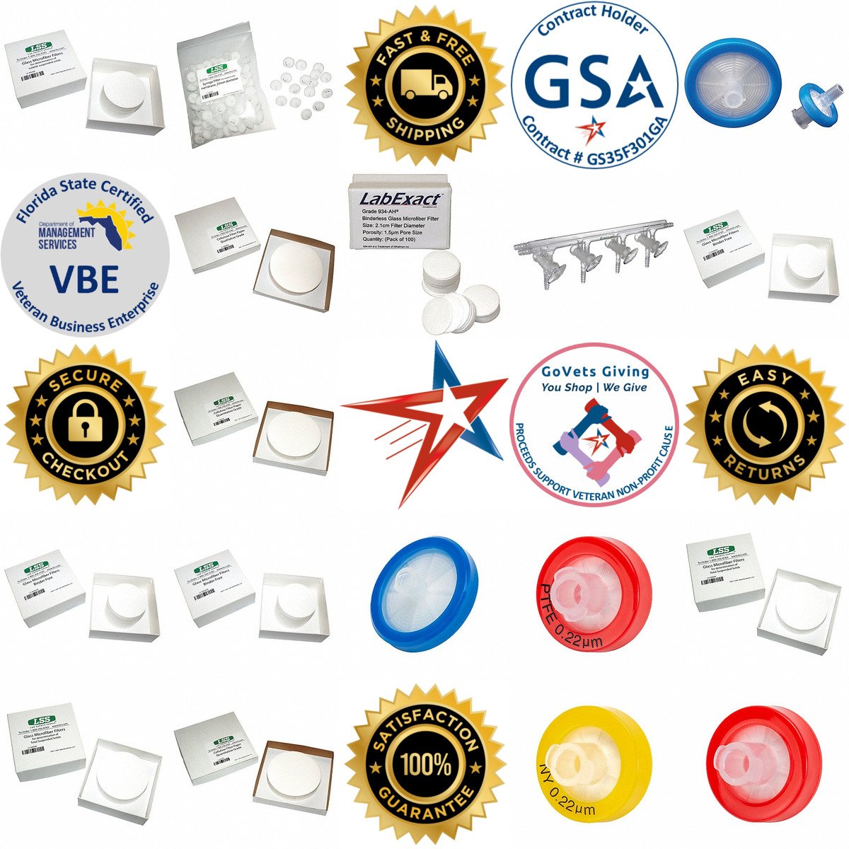 A selection of Lab Filtration products on GoVets