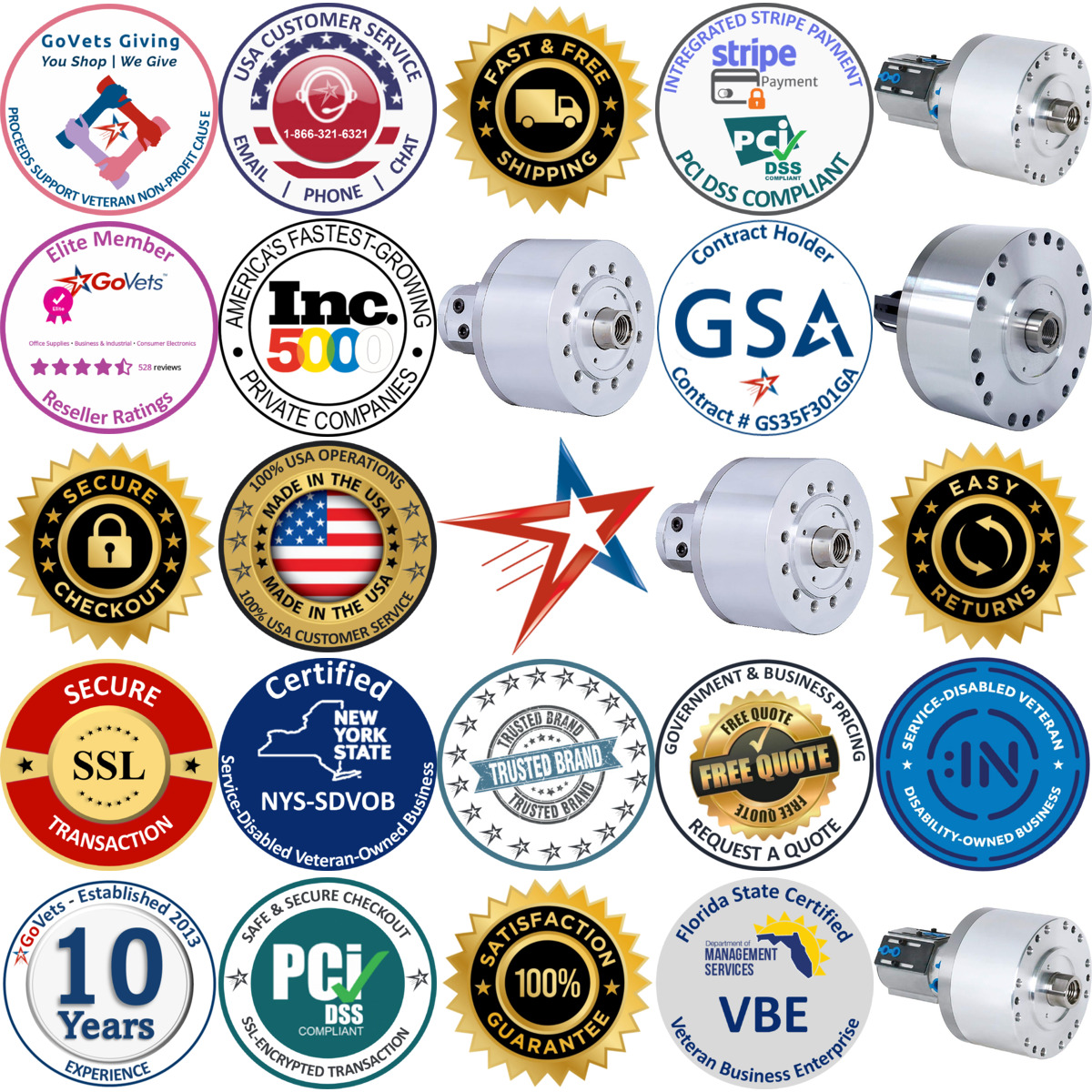 A selection of Closed Center Hydraulic Lathe Cylinders products on GoVets